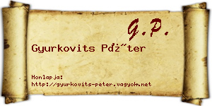Gyurkovits Péter névjegykártya